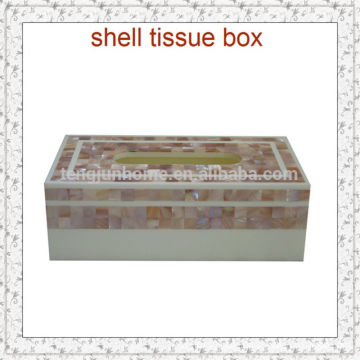 Pink Shell Tissue Box für Wohnkultur